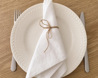 Linen Napkins Set of 2, 4 or 6. Handmade Linen Napkins. Natural Table Decor. Rustic Wedding Napkins. Minimal Linen Table Setting