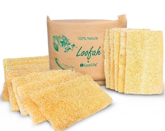 Natural Loofah Sponge | Organic Exfoliating Body Scrubber | Eco-Friendly Zero Waste Shower Essential