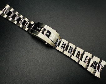 Brazalete Breitling Superocean de 22 mm para relojes Breitling, extremo curvo, acero inoxidable