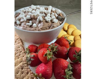 2 for 1 Amish Family Recipe Card Hot Cocoa Dip Mexican White Cheese Dip | Easy Party Dip Sweet & Savory Dip Recipe | Printable Download