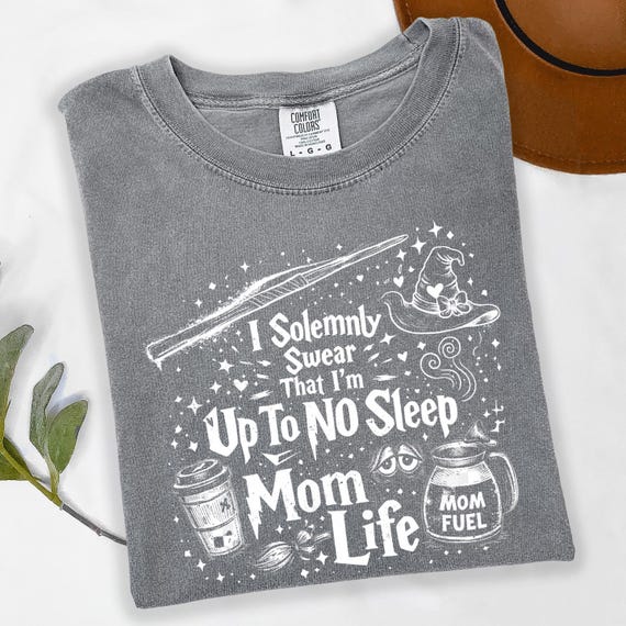 Funny Mom Shirt, I Solemnly Swear Mom Life Tee, Sleep Deprived Mom Shirt, Coffee Mom Shirt, New Mom Gift, Motherhood Humor Tee