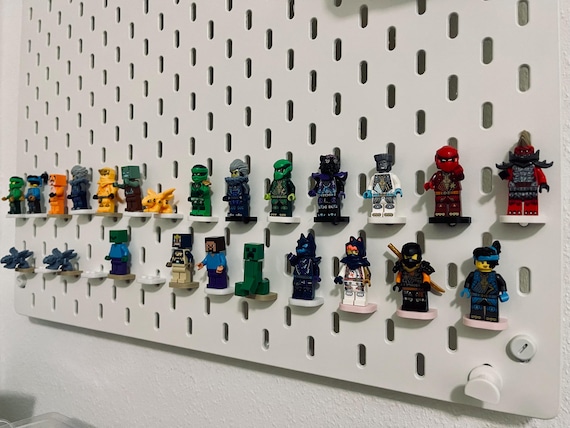 IKEA SKÅDIS Minifiguren Halter Set – LEGO kompatibel Minifigure Holder – 3D Druck – Pegboard Display – 10/20/50 I Versand gratis