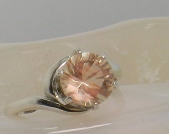 Oregon Sunstone Ring - Pink Schiller Oregon Sunstone - Schiller Sunstone Ring - Sterling Silver Ring - Red Sunstone Ring - #13 sz 6.75