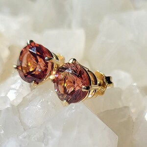 Oregon Sunstone Earrings -  Red Oregon Stunstone Earrings - 14kt Earrings - 4.0 TCW #18