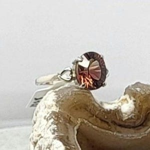 Oregon Sunstone  Ring - Red Oregon Sunstone Ring - Red Oval Oregon Sunstone Ring -  Engagement ring - Heart Ring - Sterling Silver #80