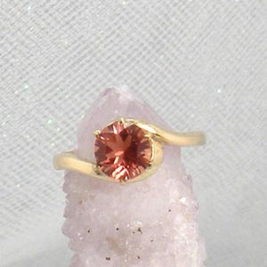 Oregon Sunstone Ring - Red Oregon Sunstone - Red Sunstone Ring  - 14KT. GOLD Ring - size 6.50 - #50