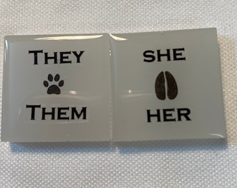 Furry Pronoun Paw Pins