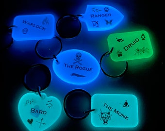 Custom Glow DnD Keychain