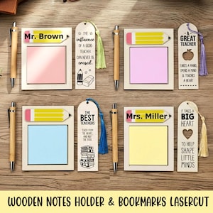 Sticky Note Pad Holder Svg, Sticky Note Holder Template Svg, Note Pad Holder, Post it Holder, Desk Accessories, Laser Cut Projects