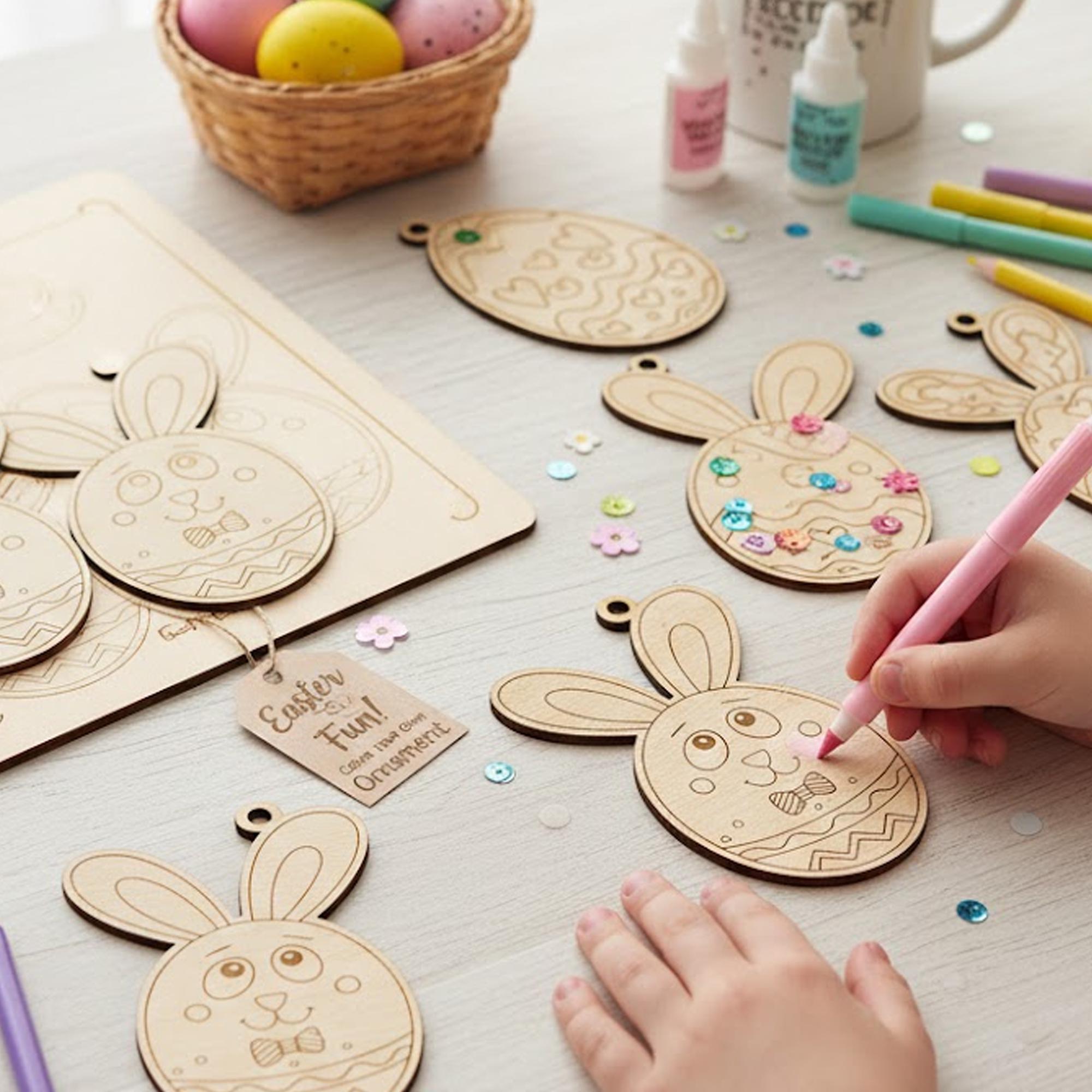 DIY Easter Craft for Kids SVG, Easter Color Me Laser File, Easter Paint ...