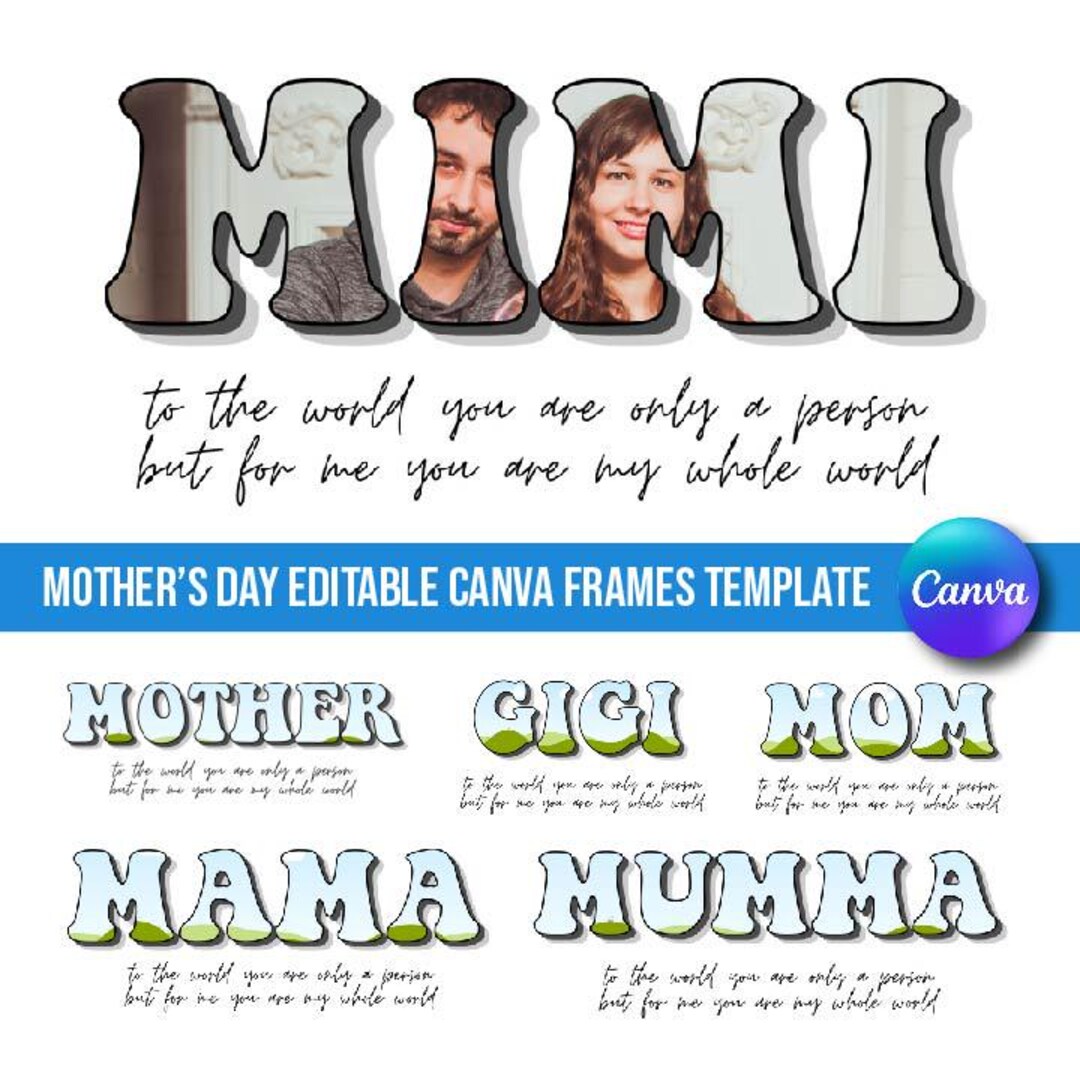 Mother’s Day Canva Template Bundle | Best Mom Digital Design | Custom ...