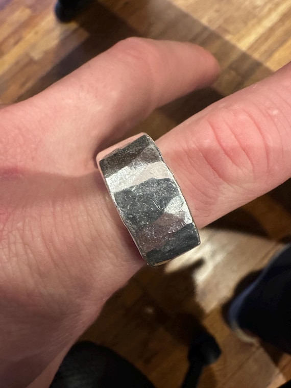 Thick 1 Troy Oz Pure .999 Silver Hand-Made Ring
