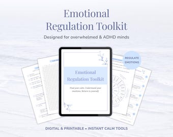 Kit di strumenti per la regolazione emotiva / Strumenti psicologici per regolare le emozioni, elaborare i sentimenti e calmare lo stress (adatto ai bambini con ADHD)