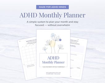 Agenda mensile per persone con ADHD: un modo semplice per pianificare il mese senza stress.
