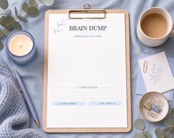 ADHD Brain Dump Printable – Clear Mental Overload & Feel Less Overwhelmed