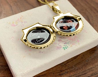 Gold Plated Sea Shell Locket Necklace