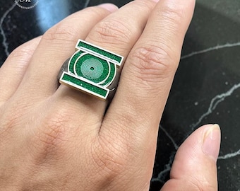 Anel do Lanterna Verde, Anel de Cosplay do Lanterna Verde John Stewart, Anel do Poder, Acessório para Fantasia de Super-Herói