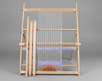 Wooden Weaving Loom Kit with Shuttles Hand Loom DIY Craft Kit Knitting & Tapestry Loom Tool Beginner Weaving Frame Handmade Craft Supplies