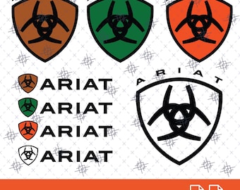 AR - SVG PNG Files - Black and White Colors