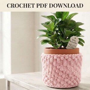 Crochet Pot Cover Pattern , Crochet Flower Pot Cover pdf, Beginner Friendly Home Decor, Instant Download