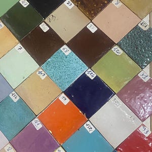 Azulejos Zellige - Azulejo de mosaico 10 x 10 cm, Cocina y baño - Salpicadero - un metro cuadrado