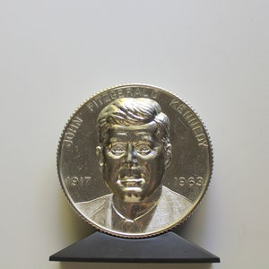 Vintage John Fitzgerald Kennedy Memorial Metall Münze Bank 1960er Jahre