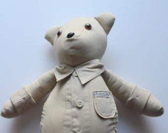 Vintage Handmade Members Only Stuffed Animal Bear 1980s