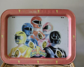 Vintage Saban's Mighty Morphin Power Rangers Metal TV Tray 1994