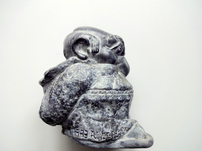 Vintage Stone Monk Candle Holder 1993 Etsy