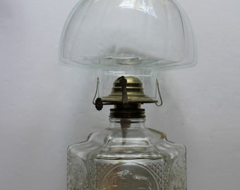 Vintage Clear Glass Lamplight Farms Oil Lantern 1970s