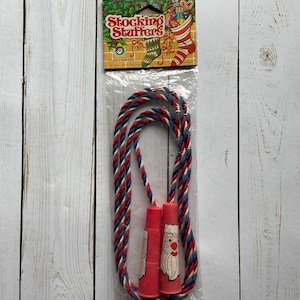 Vintage Santa Jump Rope Stocking Stuffer Toy 1970s
