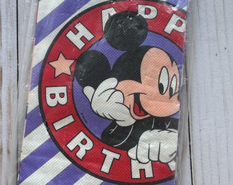 Vintage Walt Disney Mickey Mouse NEW Birthday Party Tablecloth 1990s