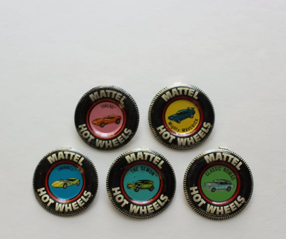 Mattel hot wheels sales metal buttons