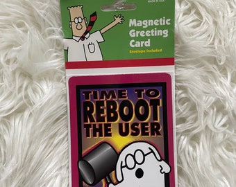 Vintage Dilbert Magnetic Greeting Card 1997