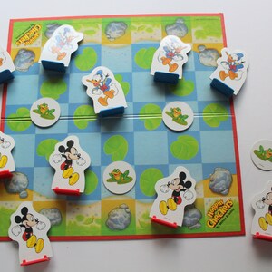 Vintage Milton Bradley Mickey Mouse and Donald Duck Hoppin&#39; Checkers Game 1993