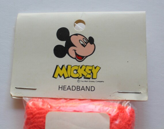 Vintage Walt Disney Mickey Mouse Neon Sweatband 1… - image 5