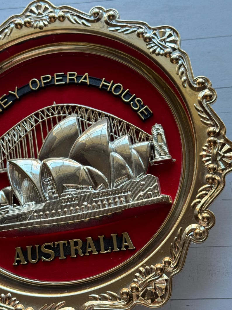 Vintage Sydney Opera House Australia Souvenir 3D Plate 1980s - Etsy