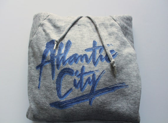 Vintage Gray Atlantic City Pullover Sweatshirt Ho… - image 7