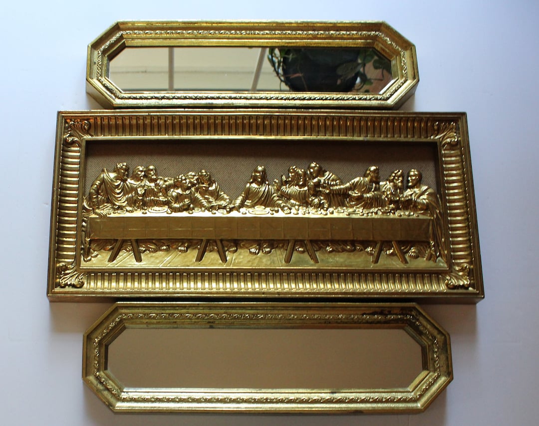 Vintage Homco the Last Supper 3D Wall Art With Framed Mirrors 1983 - Etsy
