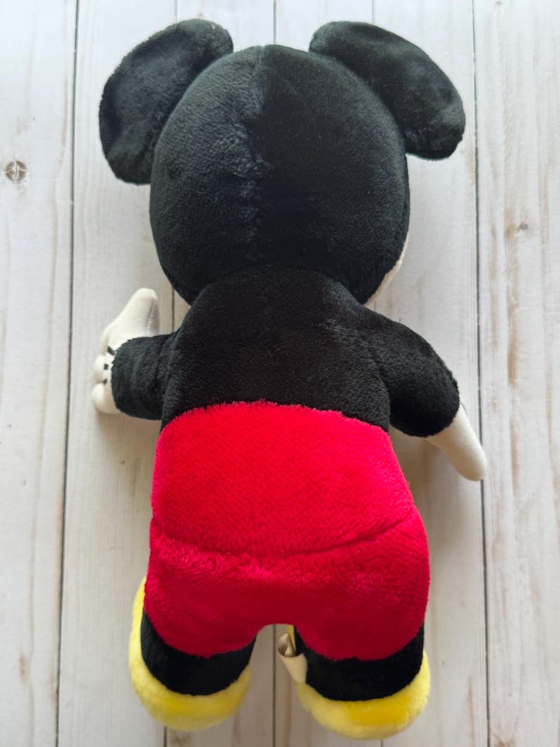 Vintage Pair of Mickey Mouse Plush Stuffed Animals 1980s image 5