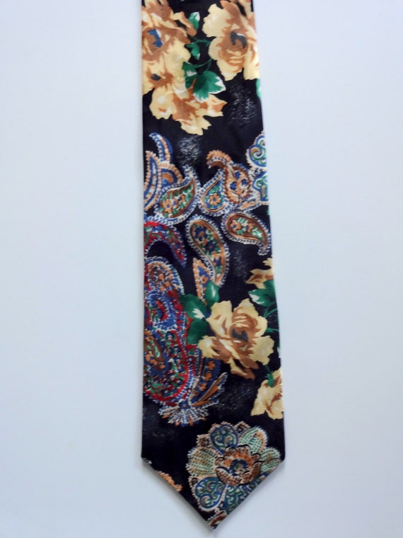 Vintage Givenchy Floral and Paisley Necktie 1980s | Etsy