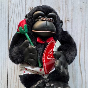 Vintage Be My Valentine Gorilla Wearing Boxers Stuffed Animal 1995