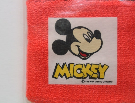 Vintage Walt Disney Mickey Mouse Neon Wristband 1… - image 1