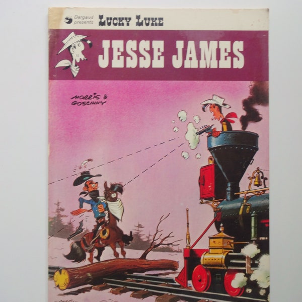 Vintage Lucky Luke Jesse James Comic Strip Book 1974