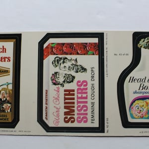 Vintage Topps Wacky Stickers Sheet of 11 Uncut 1979