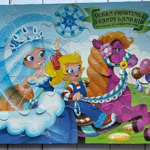 Vintage Milton Bradley Candy Land Queen Frostine Piece Jigsaw Puzzle 1990