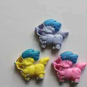 Vintage Set of Sagittarius Horoscope Astrology Fridge Magnets 1980s
