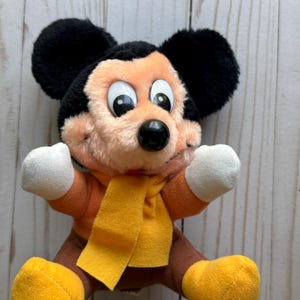 Vintage Pair of Mickey Mouse Plush Stuffed Animals 1980s image 4