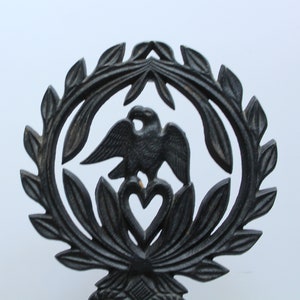 Vintage Cast Iron Eagle Kitchen Trivet 1970s