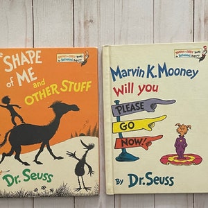 Vintage Dr. Seuss The Shape of Me and Marvin K. Mooney Hardcover Kinderbuch 1970er Jahre